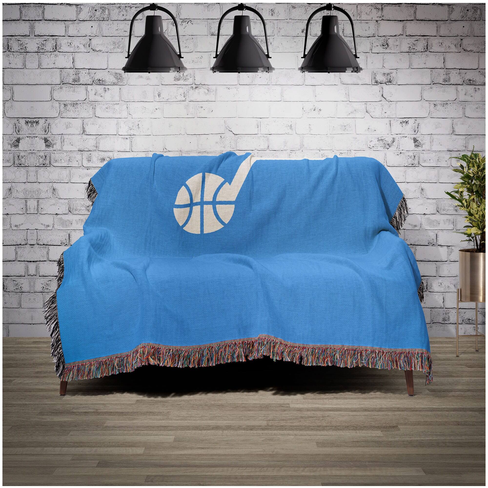 Alt View 1. Chad & Jake - Utah Jazz Woven Blanket - Blue.