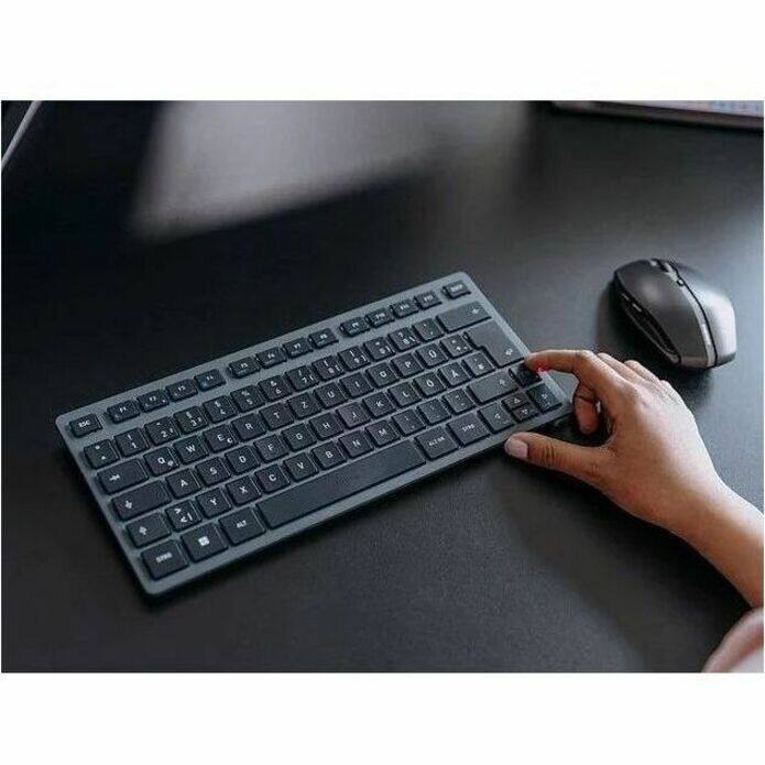 Alt View 1. CHERRY - CHERRY KW 7100 Keyboard - Multi-Device, Compact, 3 Bluetooth Channels, AES-128 Encryption, Status LEDS, Abrasion-proof - Slate Blue.