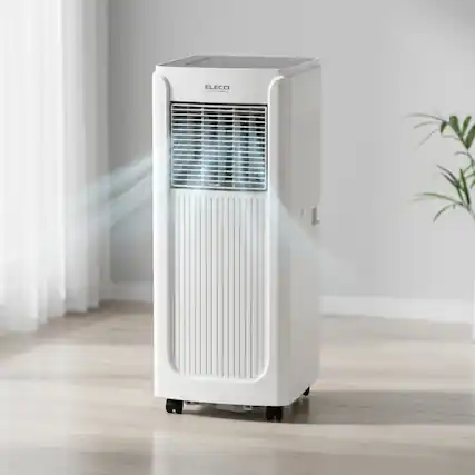 Front. Airplus - 7500 BTU Portable Air Conditioner Cools up to 500 Sq.Ft 3-in-1 AC Unit with Remote Control - White.