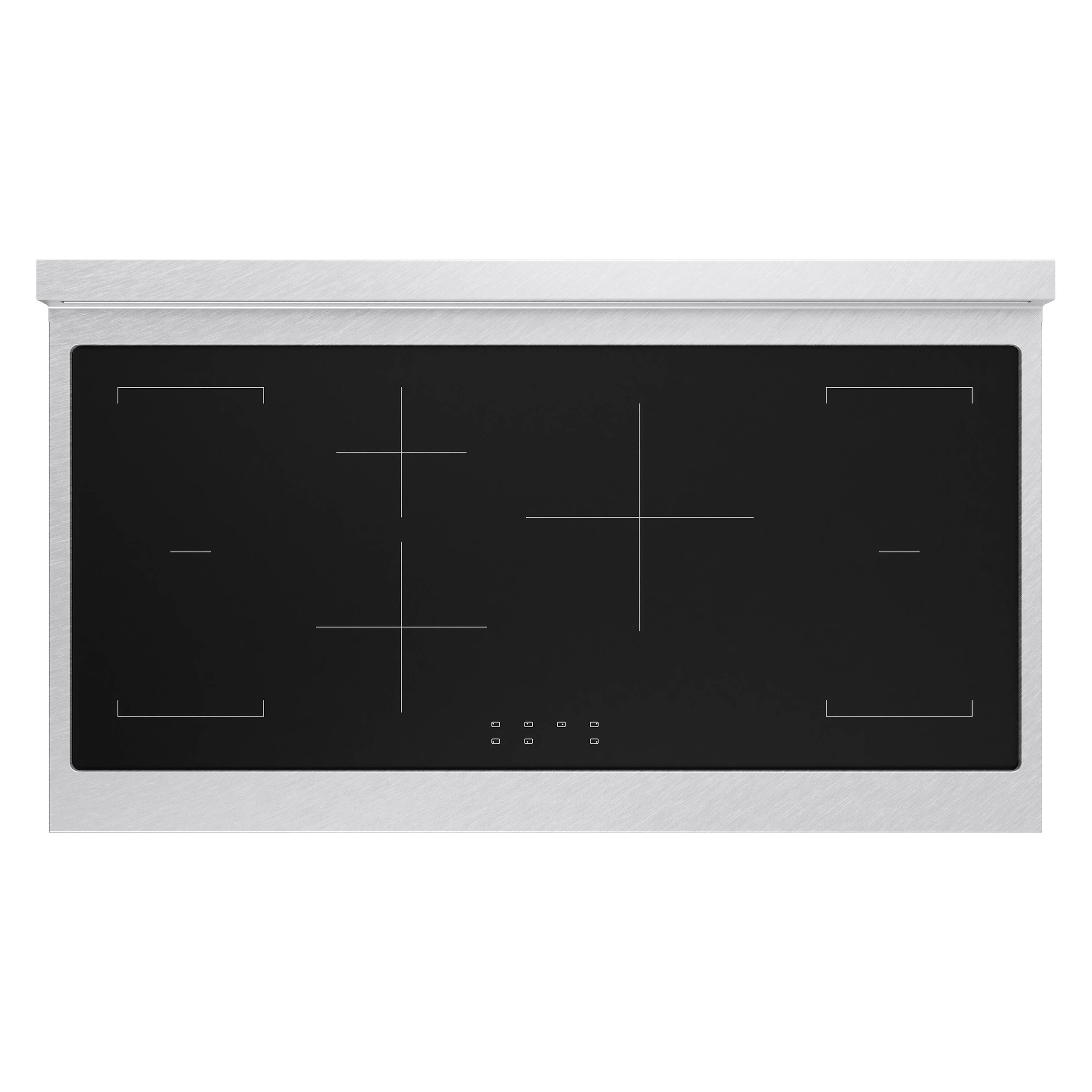 Alt View 8. ZLINE - 48 in. 6.7 cu. ft. Paramount Freestanding Induction Range with 7 Element Cooktop & Dual Ovens in Satin Stainless Steel - DuraSnow Stainless Steel.