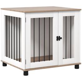 Pawhut - Dog Crate Furniture, Side Table, Indoor Dog Kennel, End Table, Lockable Door, Small and Medium Dogs