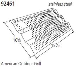Music City Metals - MCM969246112 heat plate, ss, 15.4375 x 10.625; Am Out