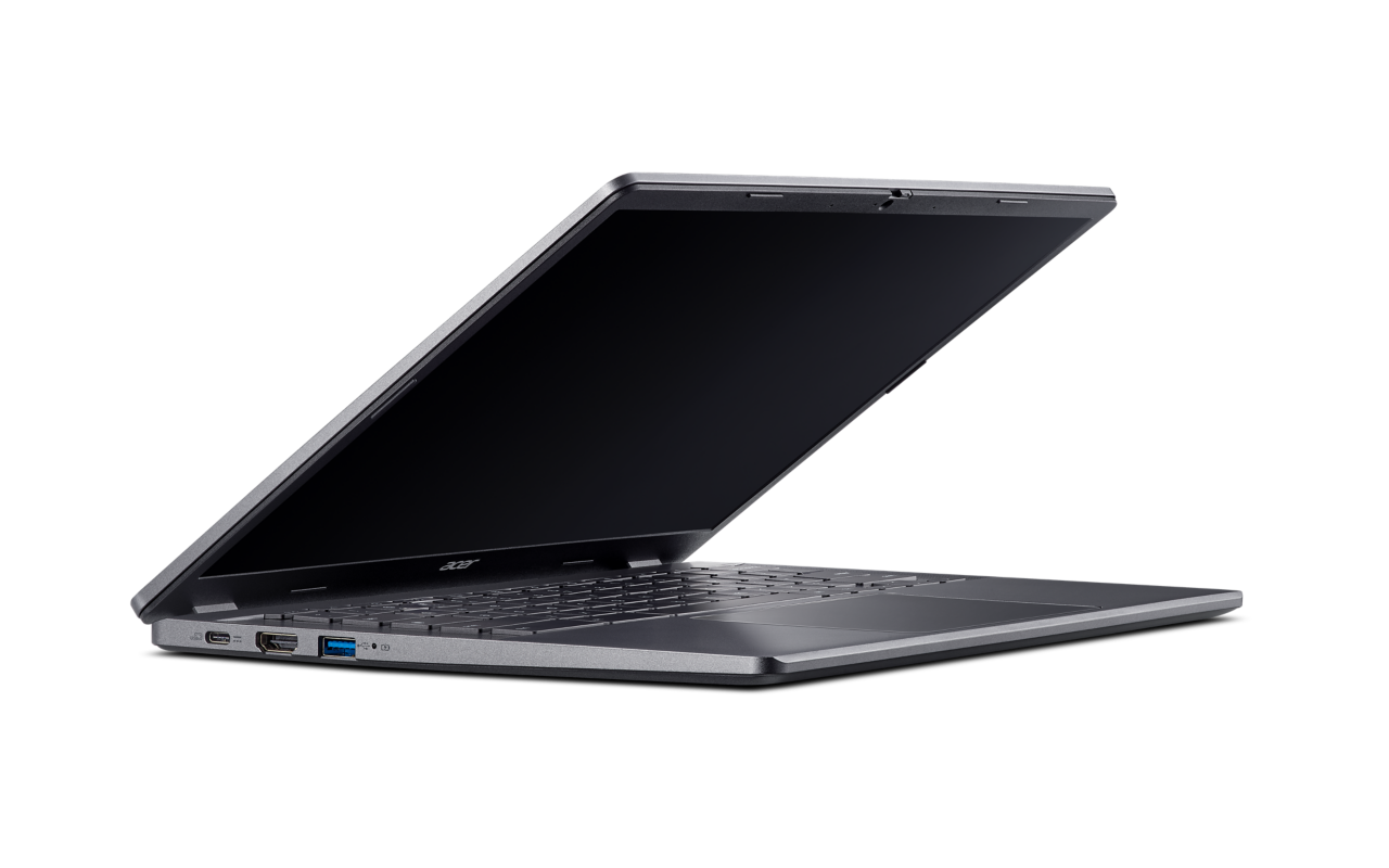 Back. Acer - Chromebook Plus 514 14 Inch Touchscreen WUXGA AMD Ryzen 5 7520C 8 GB RAM 256 GB SSD AMD Radeon Graphics.