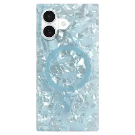 FLAUNT - SQUARE iPhone 17 Case with MagSafe - Icy Blue Pearl