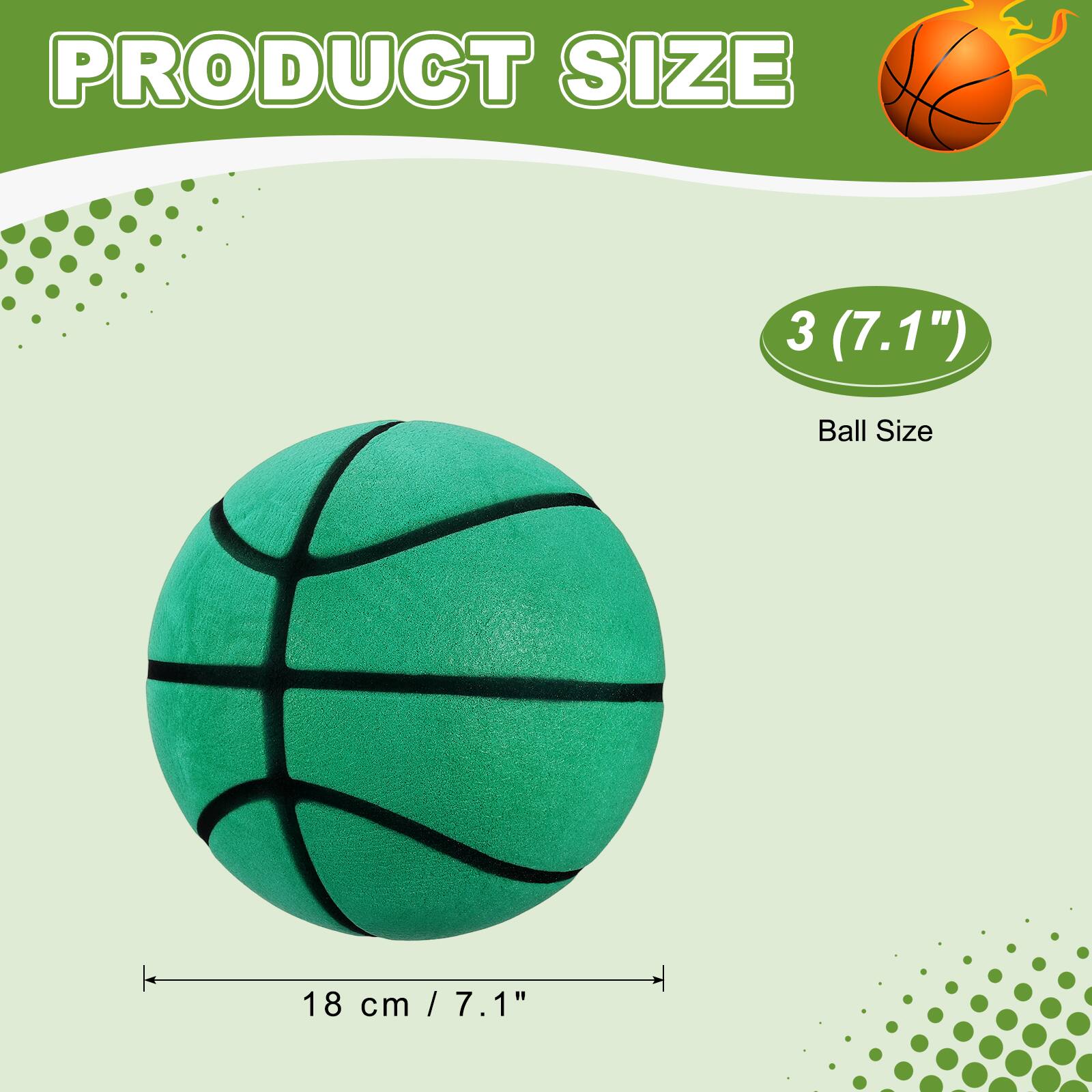 PRODUCT SIZE 3 (7.1")  
Ball Size: 18 cm / 7.1"