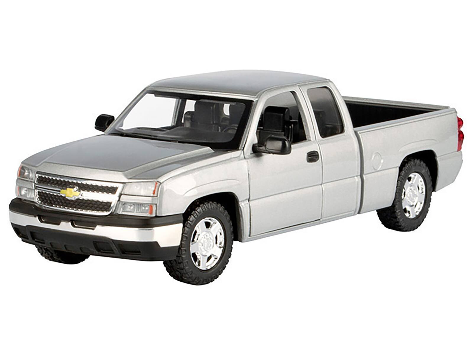 Angle. Motormax - 2006 Chevrolet Silverado 1500 Pickup Truck Gray Metallic "Timeless Legends" Series 1/25 Diecast Model Car by Motormax - Gray Metallic.