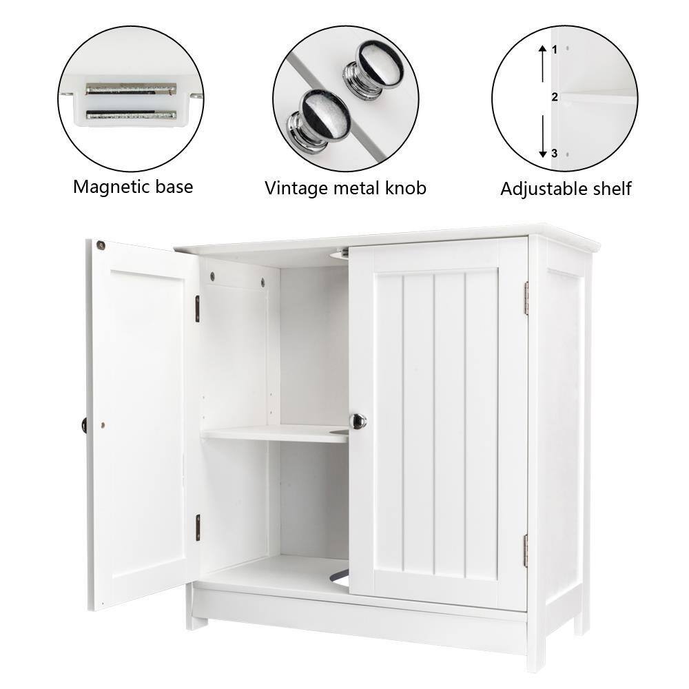 Alt View 3. Winado - Modern Bathroom Under Sink Storage Cabinet with 2 Doors Vanity Sink Furniture - White.