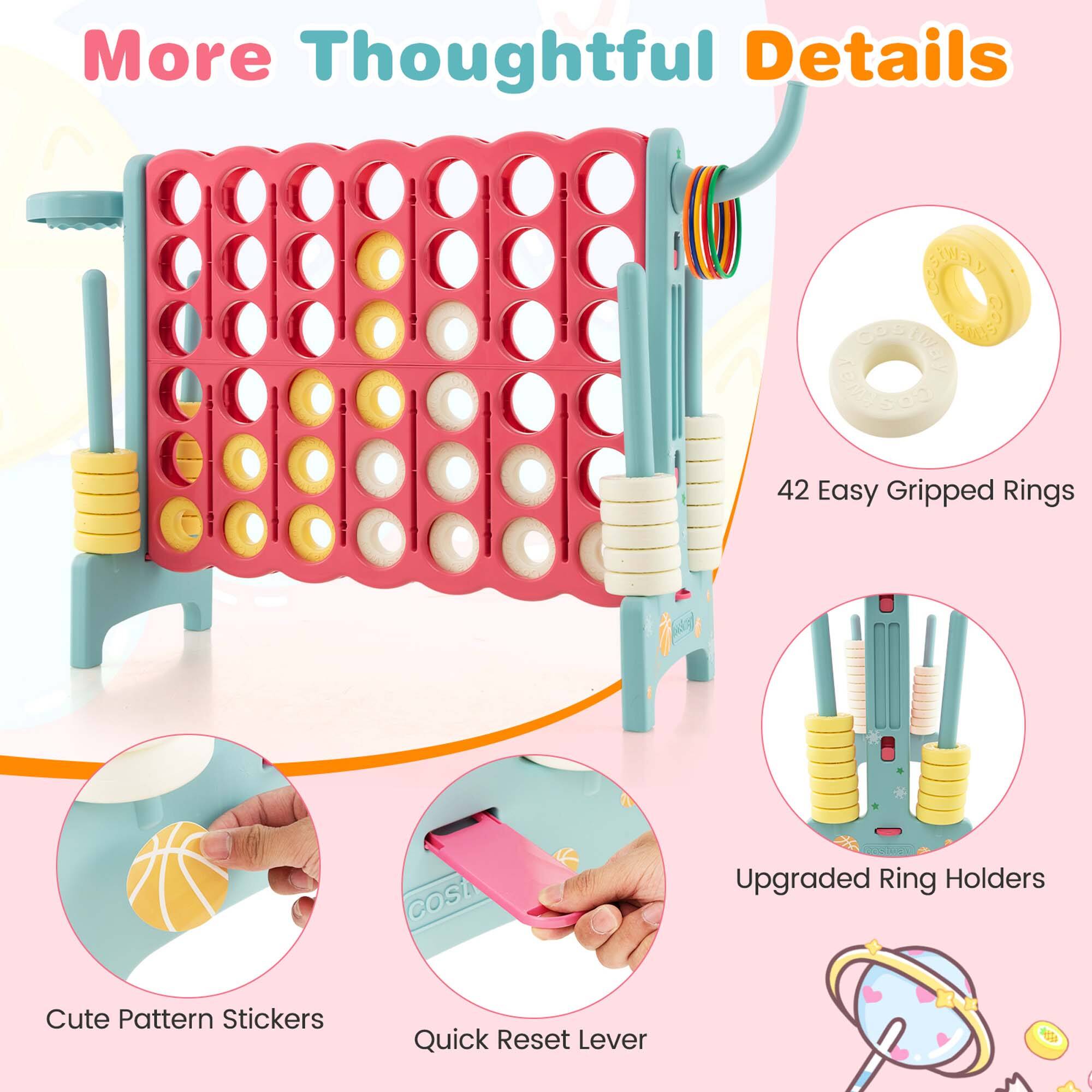 More Thoughtful Details, 42 Easy Gripped Rings, Upgraded Ring Holders, Cute Pattern Stickers, Quick Reset Lever