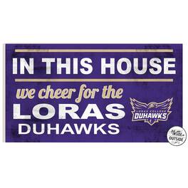Jardine - Loras College Duhawks 11" x 20" Indoor/Outdoor In This House Sign - Purple