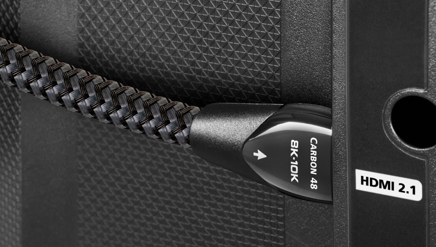 The text on the image is: "35333555557 8K-10K CARBON 48 HDMI 2.1". This text is grouped as follows:
35333555557: This is a phone number.
8K-10K CARBON: This is a product description.
48 HDMI 2.1: This is a product description.