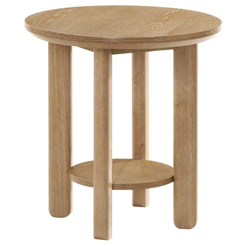 Left. Coaster Co. of America - Ottowa 3-piece Round Wood Coffee Table Set Light Oak - Light Oak.