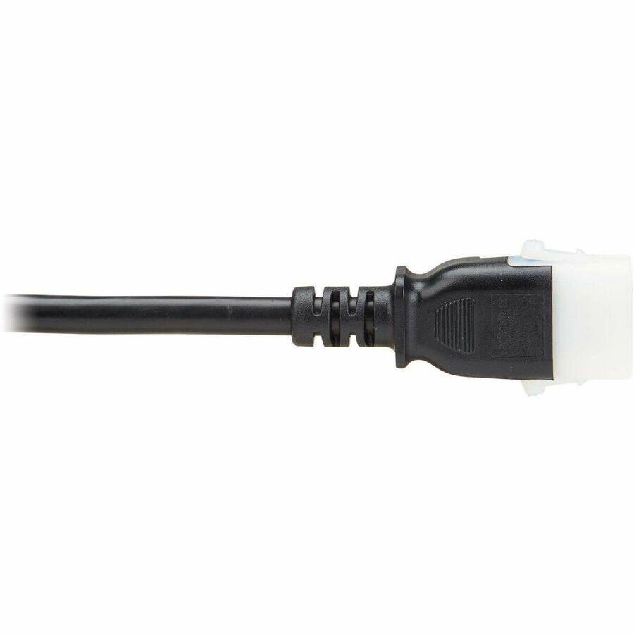 Alt View 5. Tripp Lite - Eaton Tripp Lite Series PDU Power Cord, C13 to P-Lock C14 - Heavy-Duty, 15A, 250V, 14 AWG, 6 ft. (1.8 m), Black - For - Black.