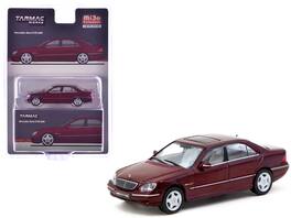Mercedes-Benz S 55 AMG Bordeaux "Global64" Series 1/64 Diecast Model by Tarmac Works - Red Metallic