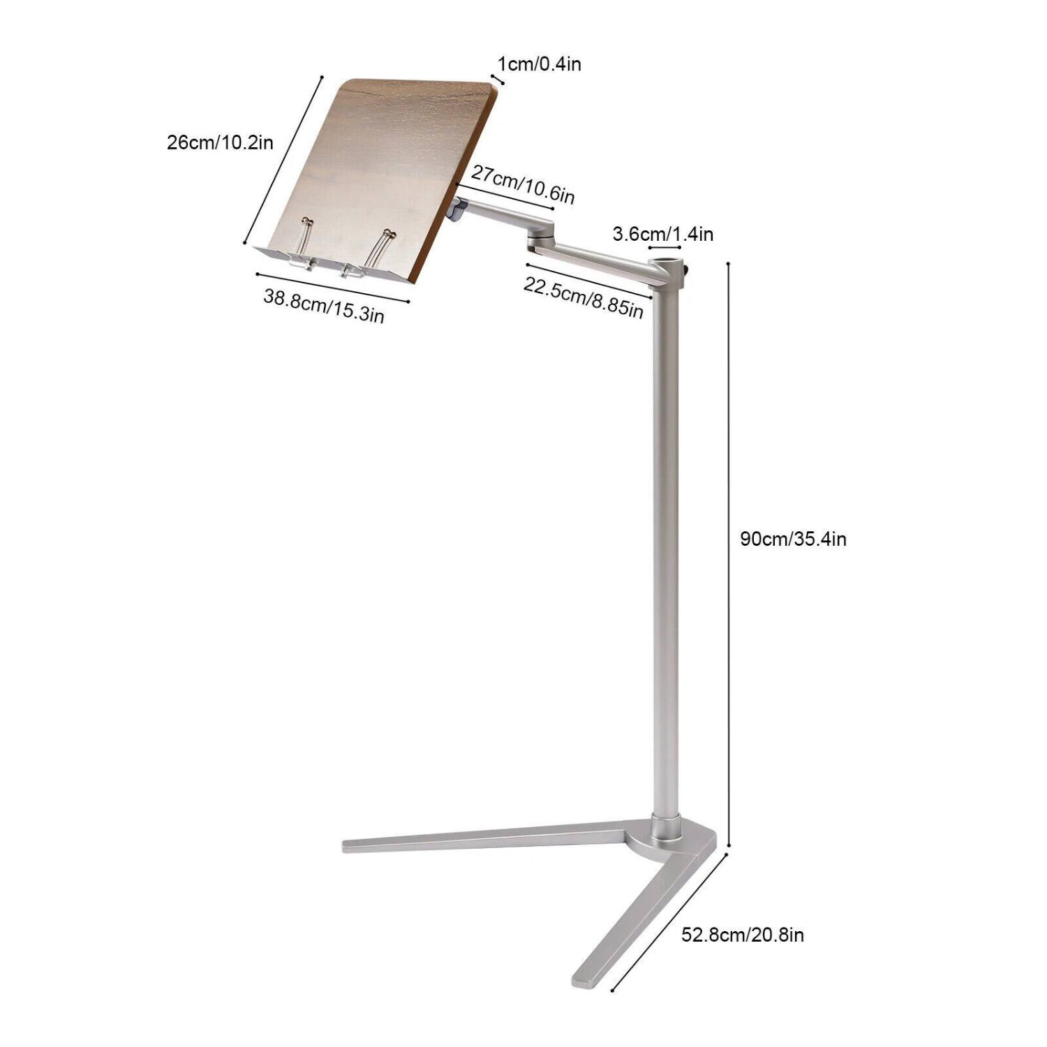 1 cm / 0.4 in  
26 cm / 10.2 in  
38.8 cm / 15.3 in  
27 cm / 10.6 in  
3.6 cm / 1.4 in  
22.5 cm / 8.85 in  
90 cm / 35.4 in  
52.8 cm / 20.8 in