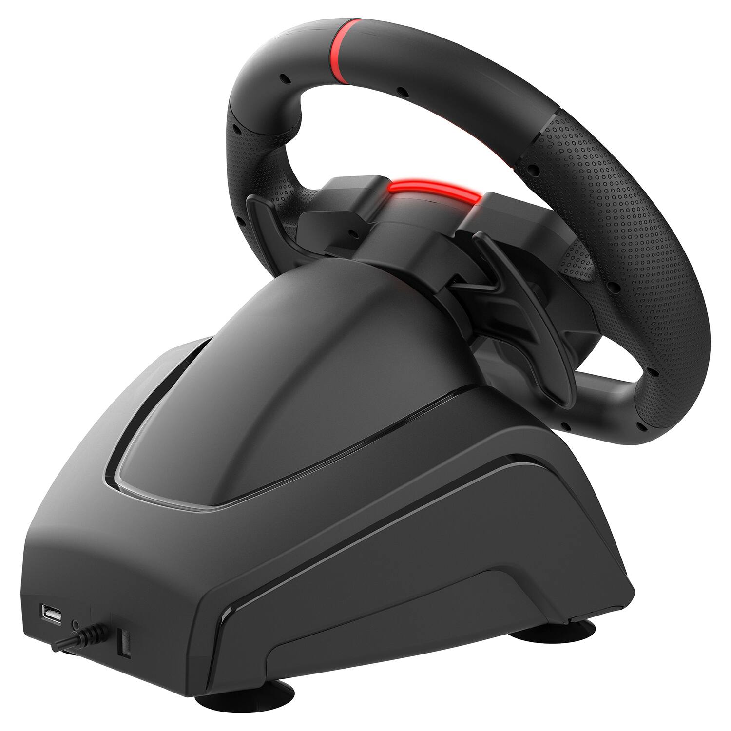 Alt View 6. Subsonic - 270 GT Racing Wheel, Pedal Set, Dual LED Sticks for PS3, PS4, Xbox One, Xbox Series XS, Switch, PC - Black.