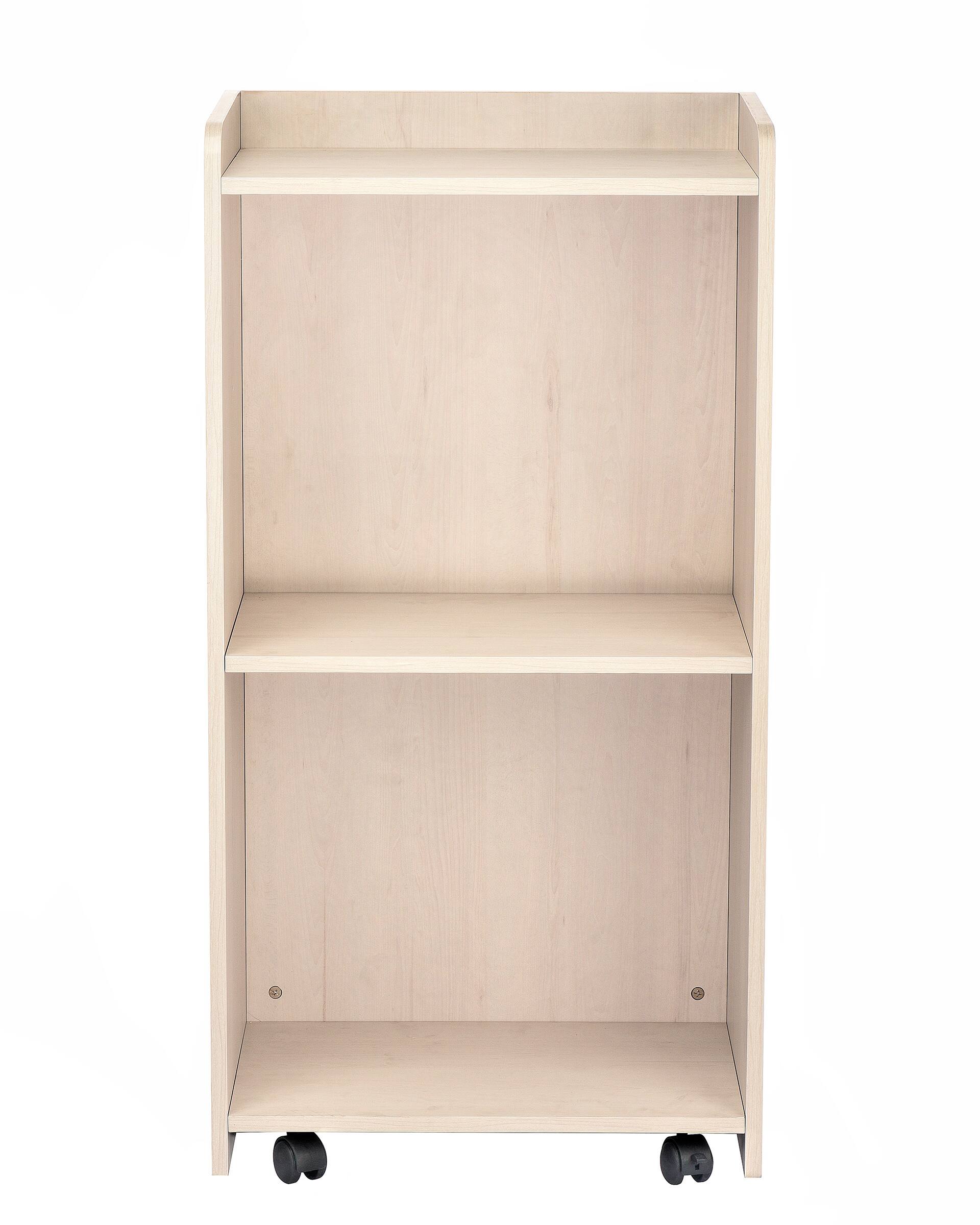 AdirOffice - Podium Lectern, Wood Mobile Presentation Lectern Stand with Shelves - White