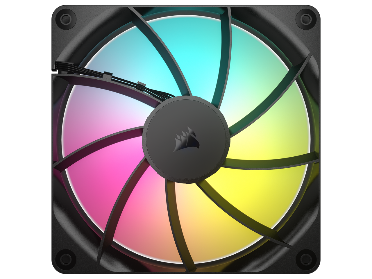 Alt View 2. CORSAIR - CORSAIR RS140 ARGB PWM 140mm Fans - Dual Pack, Daisy-Chain, AirGuide, Magnetic Bearing - RGB.