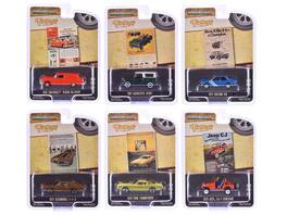 "Vintage Ad Cars" Series 11 Set of 6 pieces 1/64 Diecast Model Cars by Greenlight - Multicolor