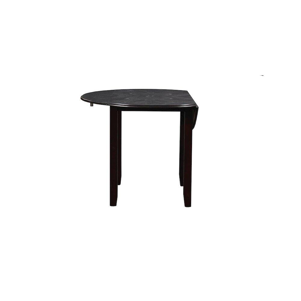 Alt View 3. New Classic Furniture - Gia 3-Piece 42" Wood Drop Leaf Dining Set - Brown.