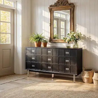 black metal dresser Four Hands Lendon 6 Drawer Nathan James is the furniture company built for this generation Unbranded Black Steel 6 Drawer