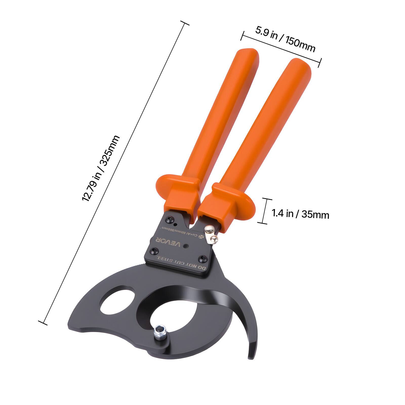 5.9 in / 150mm  
12.79 in / 325mm  
1.4 in / 35mm