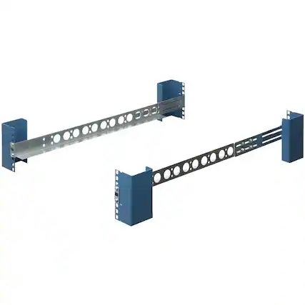Front. RackSolutions - RackSolutions 1U Universal Rail 20in (D) - Black.