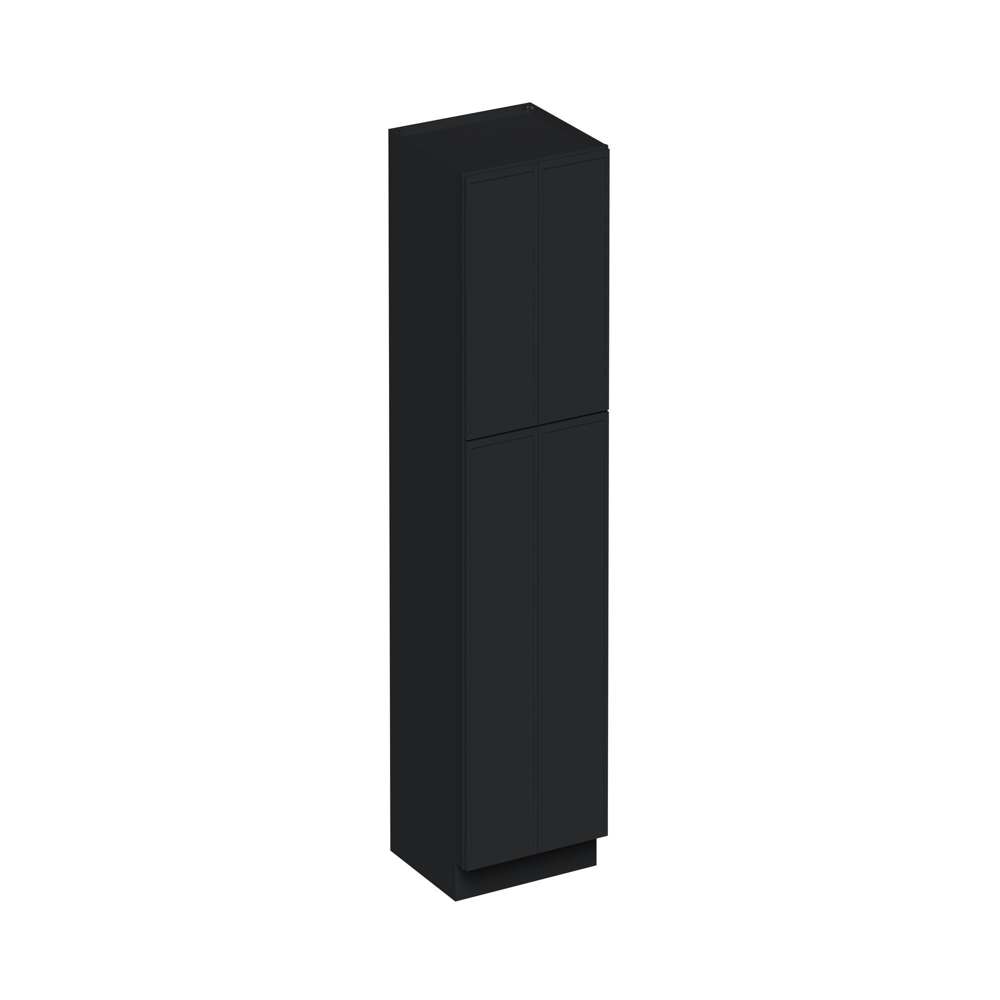 Angle. Boyel Living - 30-in W x 84-in H x 27-in D Shaker RTA Kitchen Pantry Tall Cabinet with Soft-Close - Black.