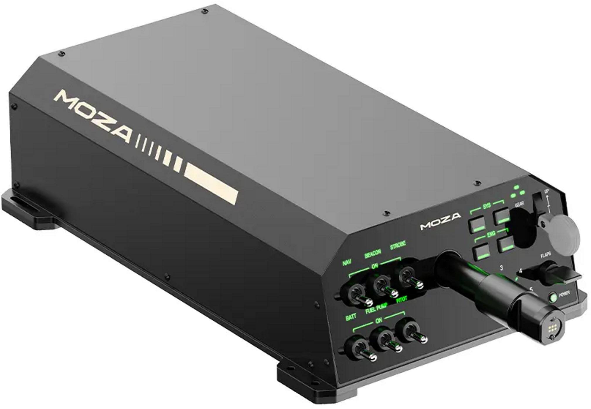 MOZA NAV MOZA STROBE BEACON ON SYS ENG 3 GEAR a I FLAPS PITOT FUEL PUMP BATT ON 5 POSER

Corrected text based on the image:

MOZA NAV MOZA STROBE BEACON ON SYS ENG 3 GEAR a I FLAPS PITOT FUEL PUMP BATT ON 5 POSER