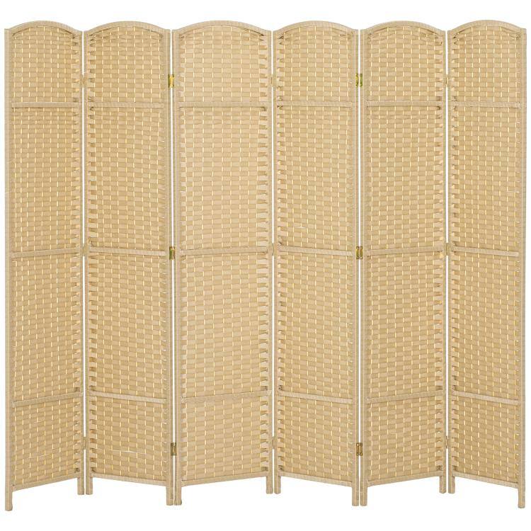 Alt View 10. PULUZ - Folding Room Divider Screen 6 Panel 5.6' Tall Privacy Screen Freestanding Room Partition for Home Office - Beige.
