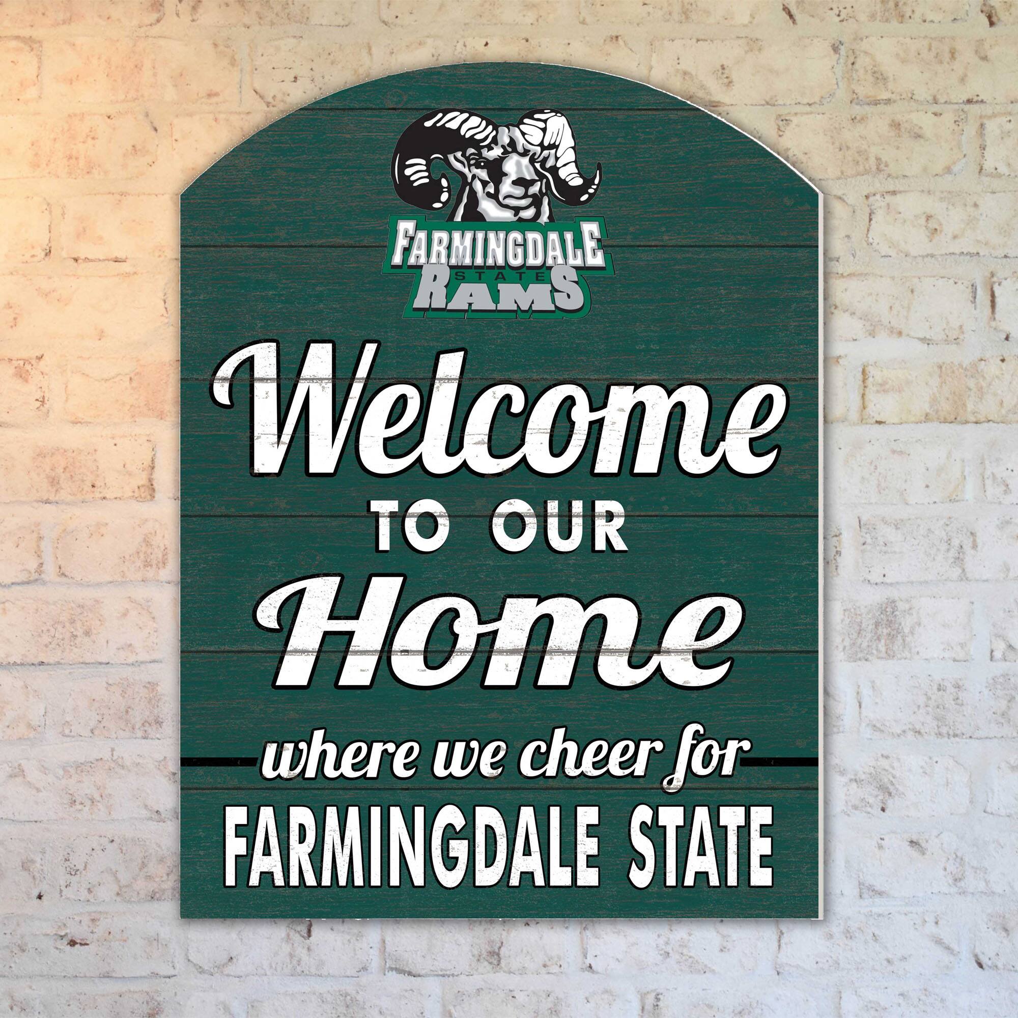 FARMINGDALE STATE RAMS  
Welcome to our Home  
where we cheer for FARMINGDALE STATE