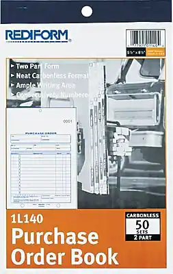 Rediform 2 Part Carbonless Purchase Requisitions, 5.5
