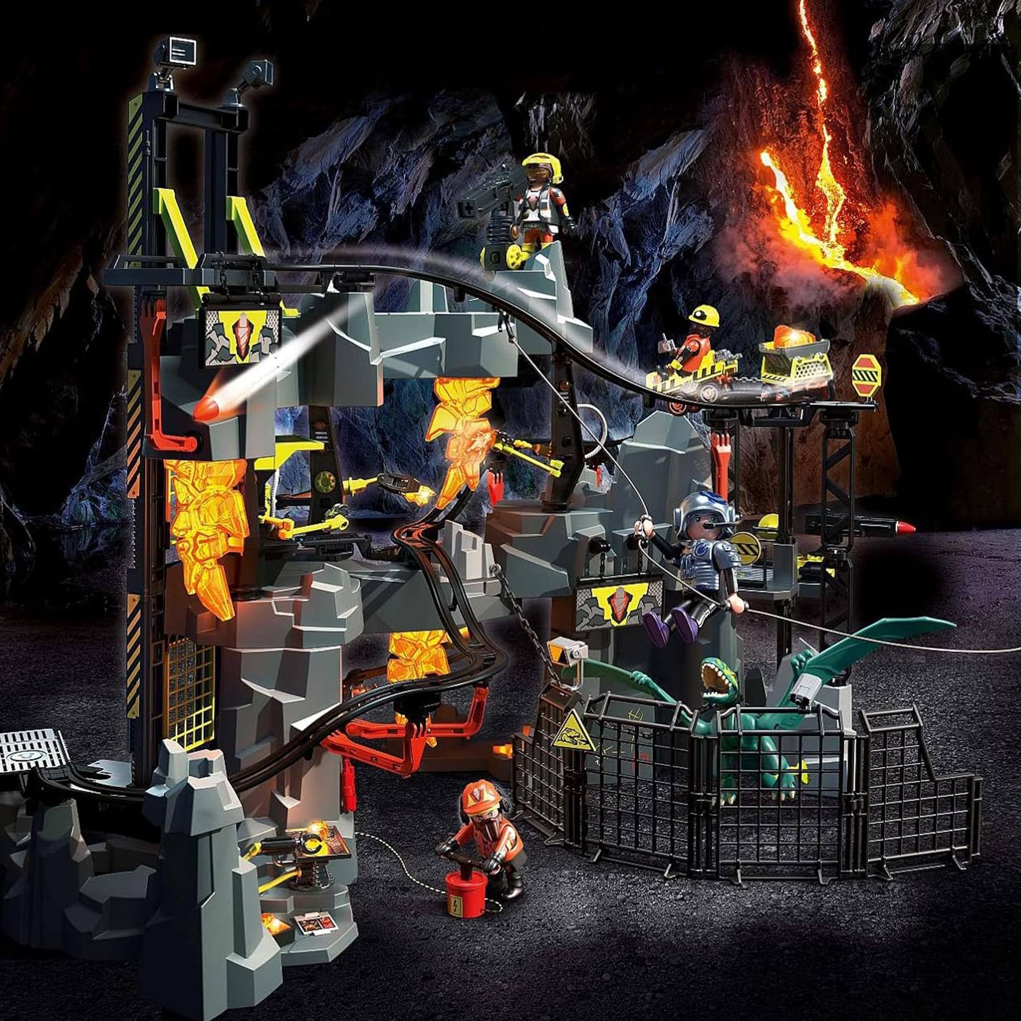 Alt View 10. Playmobil - Playmobil #70925 Dino Rise Dino Mine 386 Piece Building Set - Multi-Color.