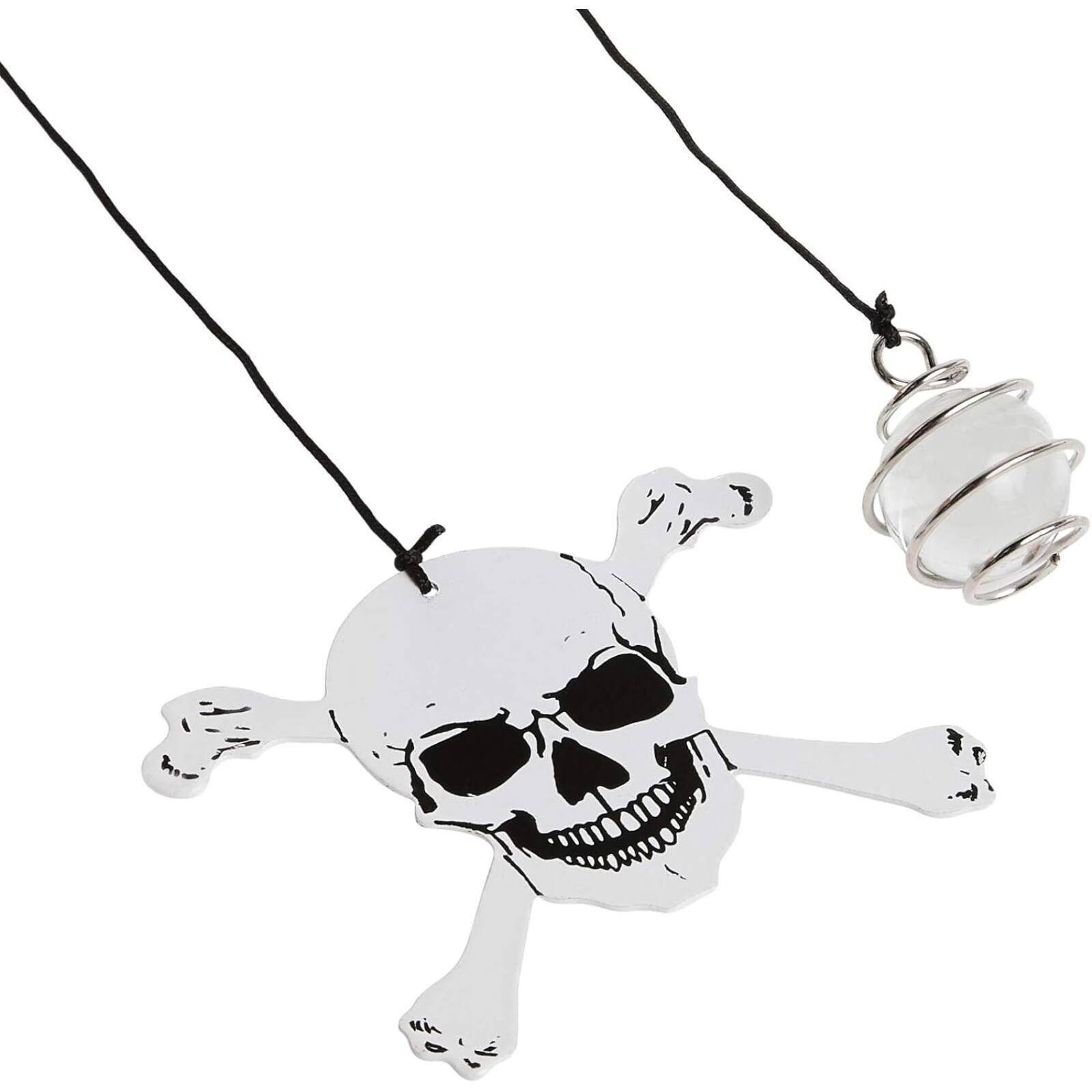 Alt View 1. Spoontiques - Spoontiques Skull and Crossbones Metal Wind Chime Outdoor Garden Décor Backyard and Patio Decoration 17 inch.