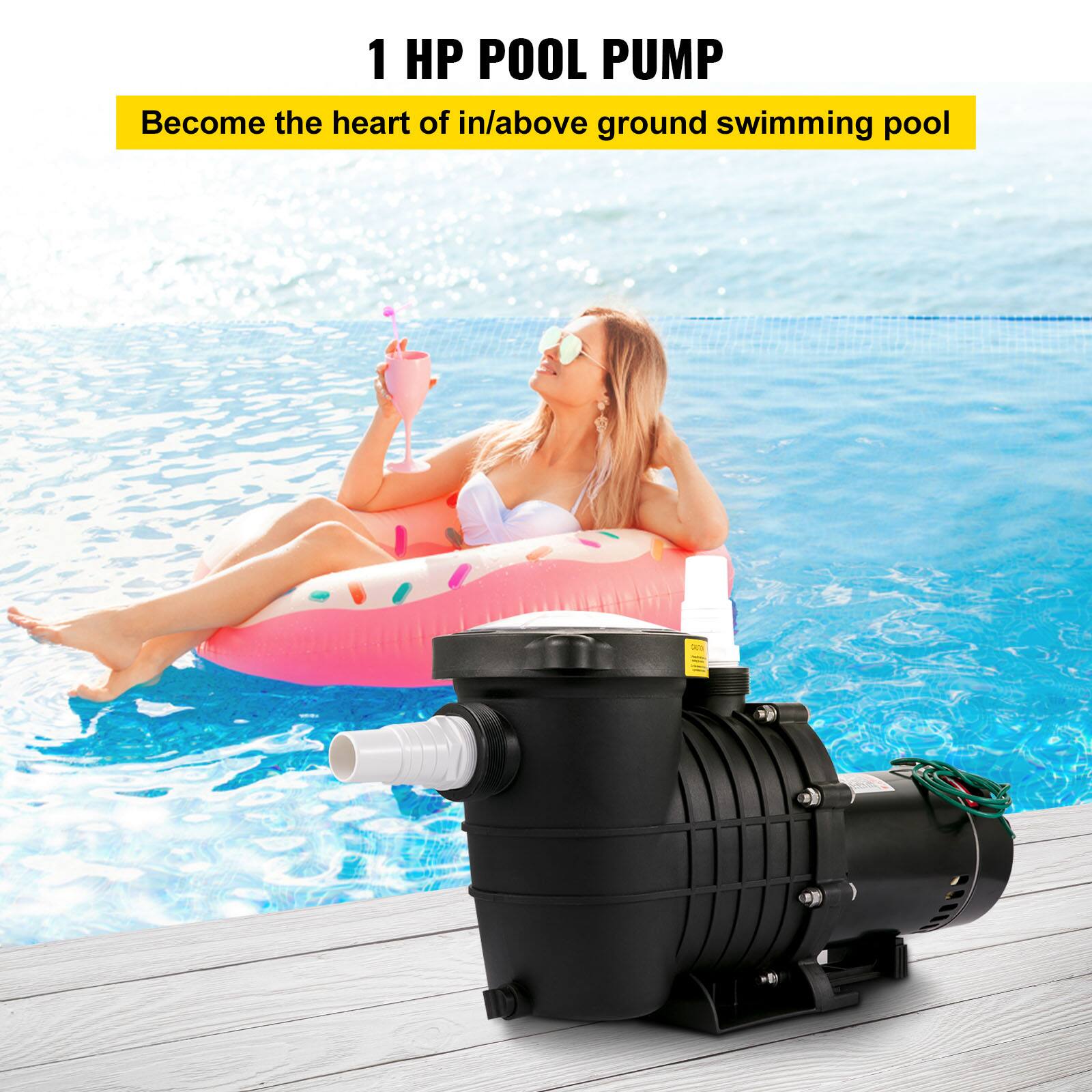 1 HP POOL PUMP  
Become the heart of in/above ground swimming pool