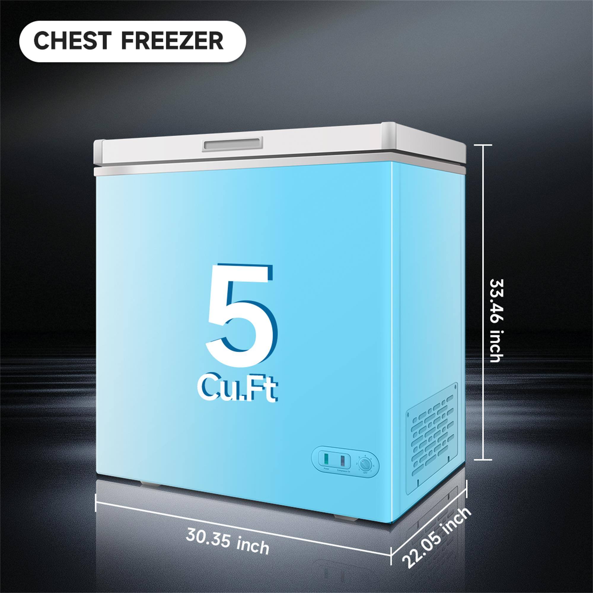 CHEST FREEZER  
5 Cu.Ft  
33.46 inch  
30.35 inch  
22.05 inch