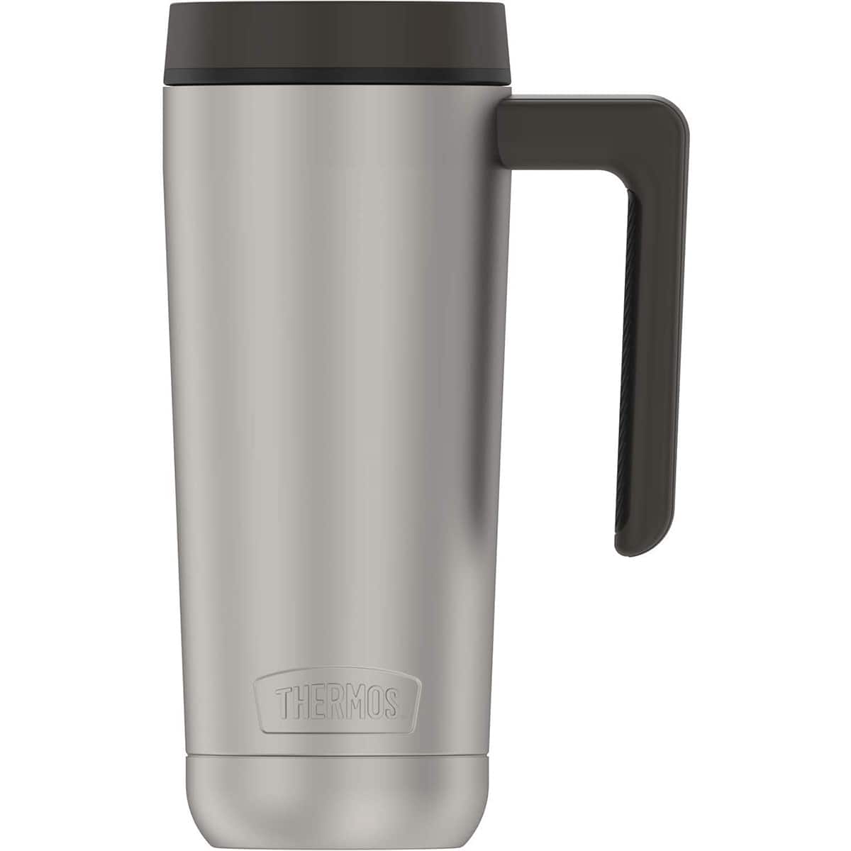 Thermos - 18 oz. Alta Stainless Steel Mug - Matte Steel/Espresso Black - Matte Steel/Black