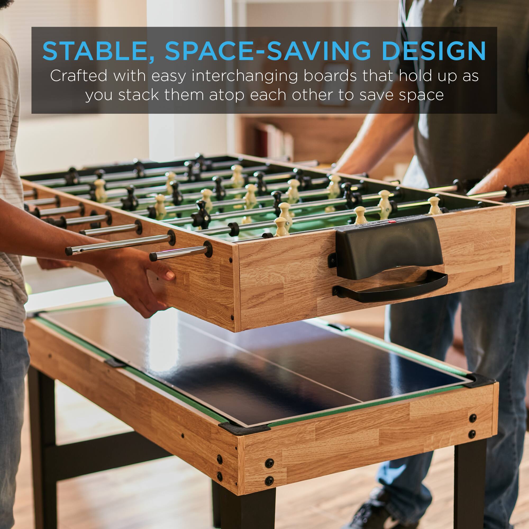 STABLE, SPACE-SAVING DESIGN

Crafted with easy interchanging boards that hold up as you stack them atop each other to save space.