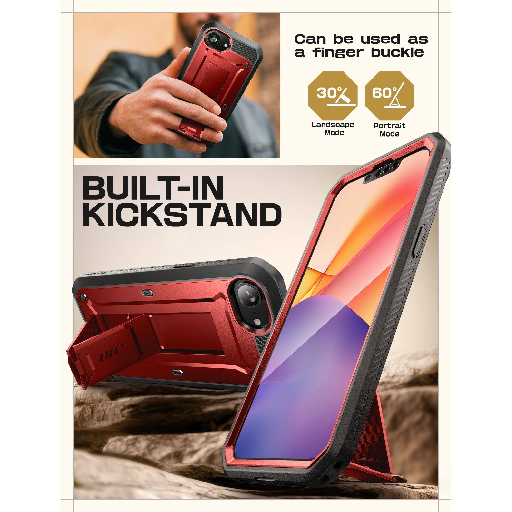 Can be used as a finger buckle

30° Landscape Mode

60° Portrait Mode

BUILT-IN KICKSTAND
