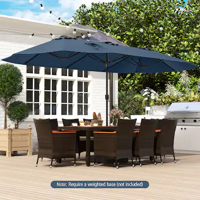 12 ft patio umbrella with led lights OVIOS Patio Umbrella String Light with 128 pcs LED beads is perfect for use on 8 9x12 FT Cantilever Patio Umbrella