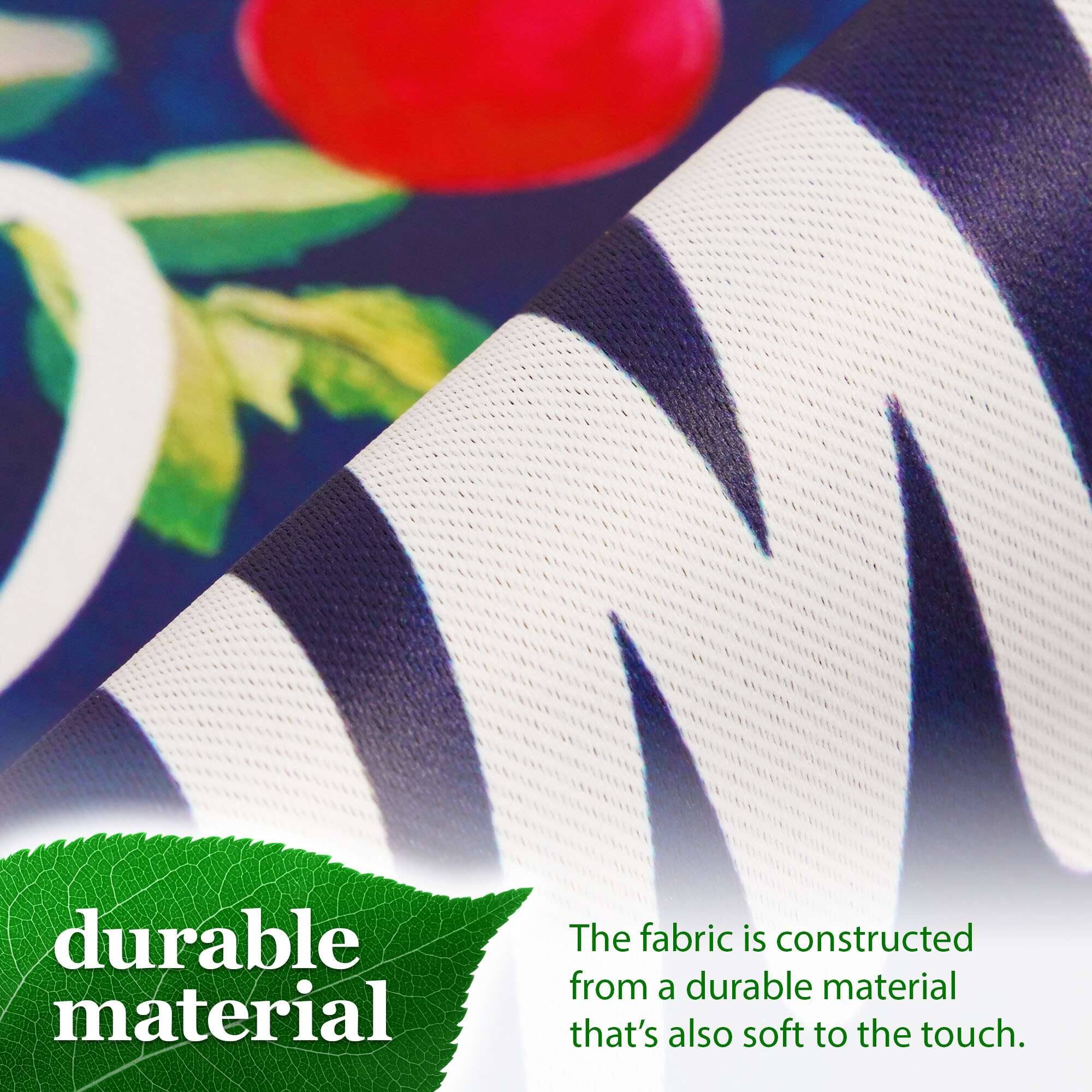 The fabric is constructed from a durable material that's also soft to the touch.