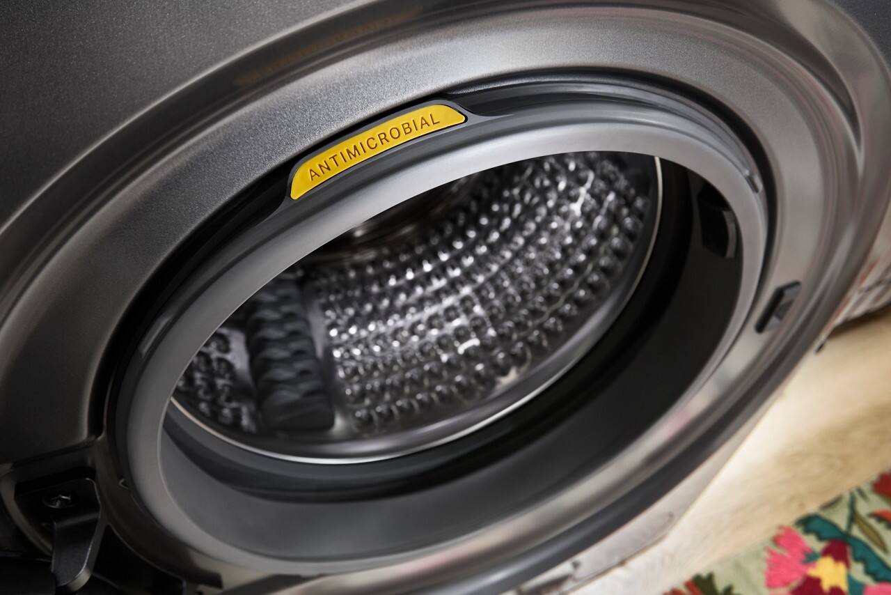 Alt View 4. Whirlpool - 2.7 Cu. Ft. Washer and 4.3 Cu. Ft. Electric Dryer Ventless Heat Pump Laundry Tower and Energy Star - Titanium Metallic.