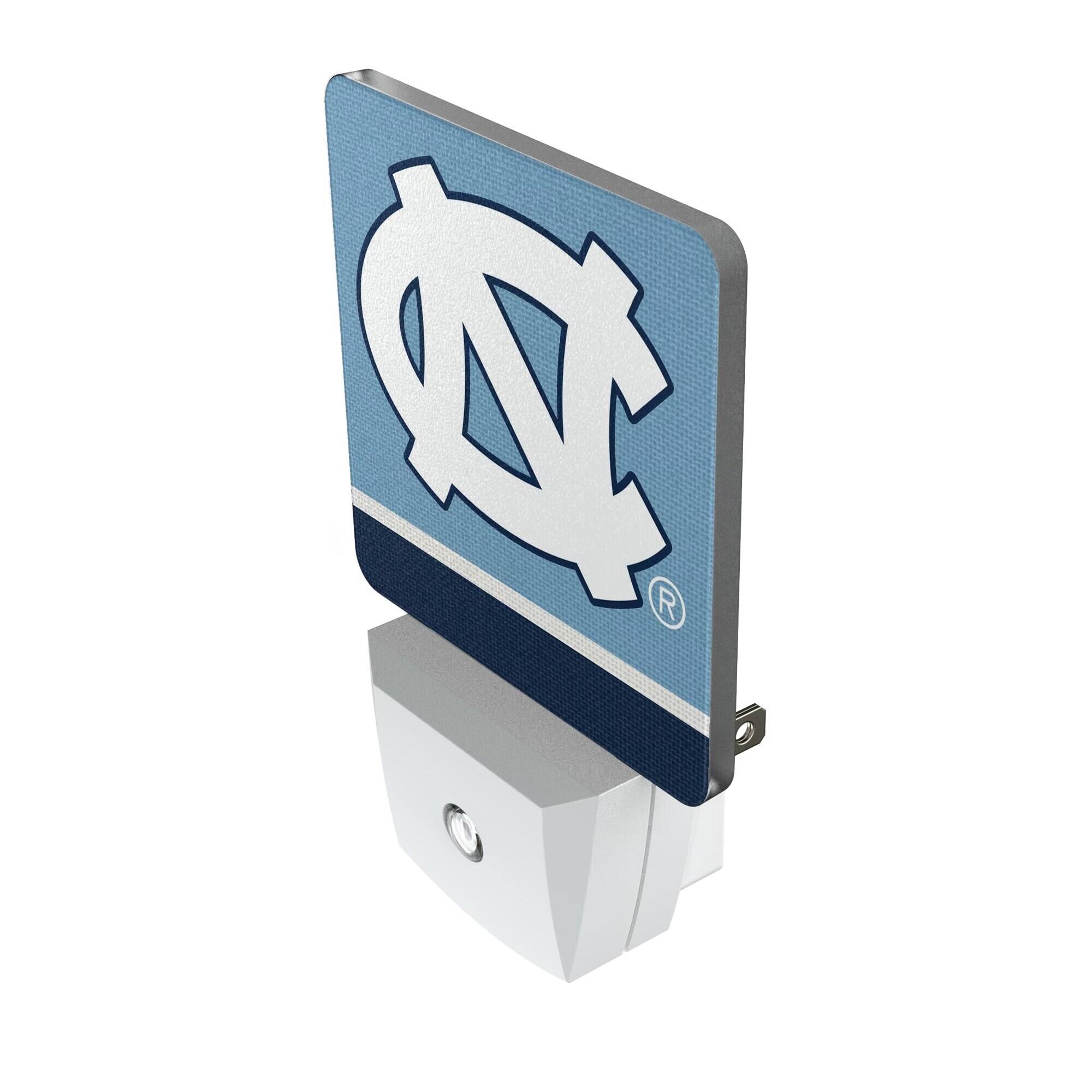 Alt View 1. Keyscaper - North Carolina Tar Heels Stripe Design Nightlight 2-Pack - Multicolor.