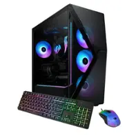 iBUYPOWER - Slate 8 MESH Gaming Desktop PC - Intel Core Ultra 7 265F, NVIDIA GeForce RTX 5070Ti 16GB, 32GB RAM,2TB NVMe - Black - Front_Zoom