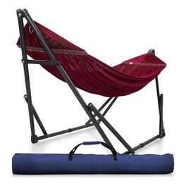 Tranquillo - Universal 116" Double Hammock with Adjustable Stand and Bag, Red - 04. Uni Red