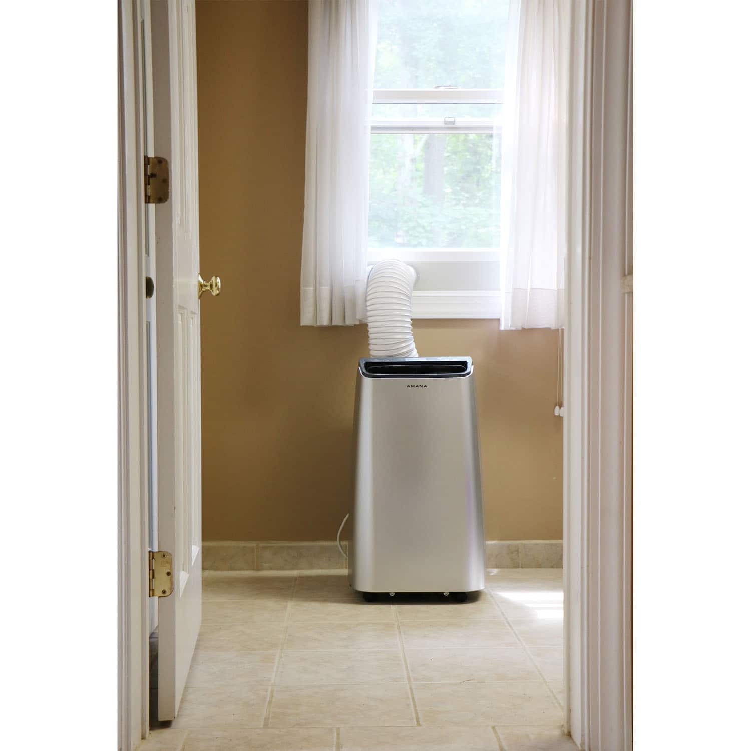 Alt View 19. Amana - 350 Sq. Ft. Portable Air Conditioner - Silver/Gray.