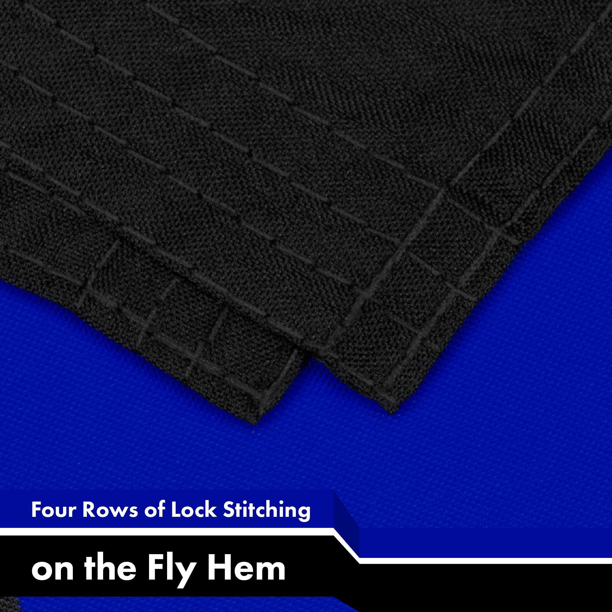 Four Rows of Lock Stitching on the Fly Hem