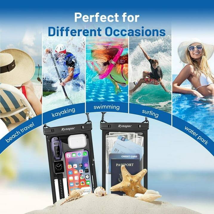 Perfect for Different Occasions: travel, beach, kayaking, swimming, surfing, water park. Rynapac B1 CREDIT CARD, PASSPORT