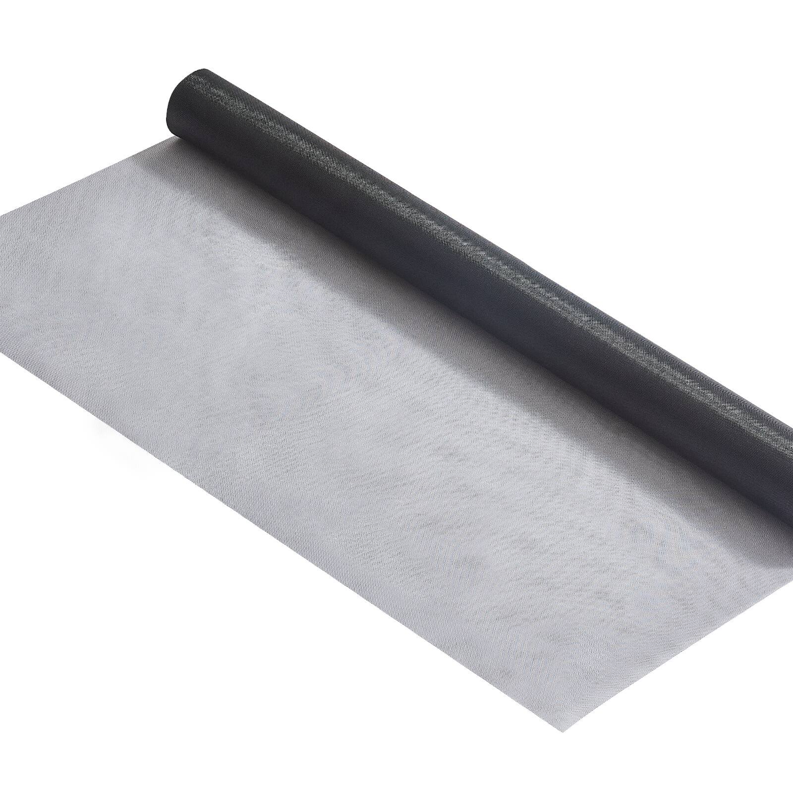 Alt View 5. VEVOR - Window Screen Replacement, 100 ft × 96 in Window Screen Mesh, DIY Adjustable Fiberglass Screen Mesh - Durable - Black.