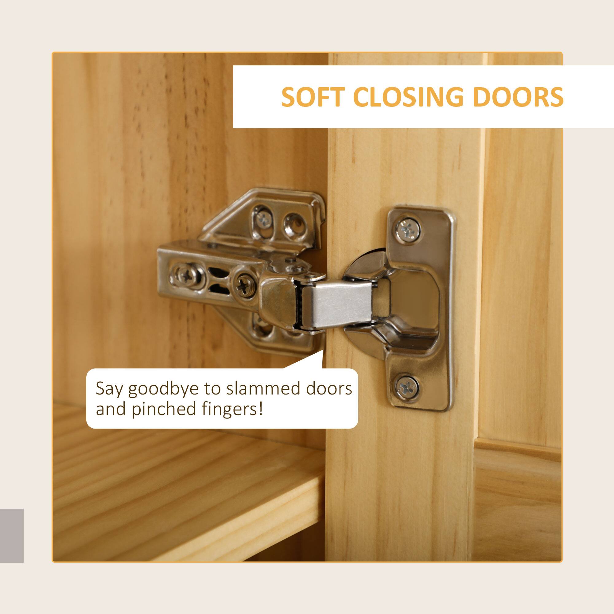 SOFT CLOSING DOORS
Say goodbye to slammed doors and pinched fingers!
