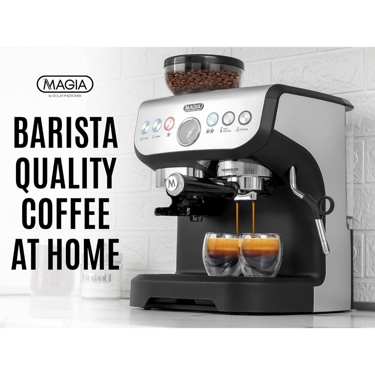 MAGIA by ZULAY KITCHEN BARISTA QUALITY COFFEE AT HOME SUGAR M MAGIA - STEAM 2 4 WATER THERMOBLOCK